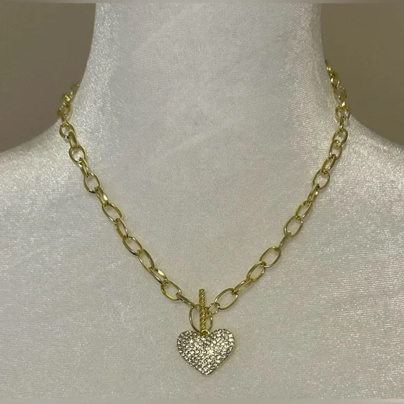 Gold Heart Pendant Necklace - Picture 2 of 2